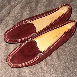 Cole Haan Red Suede Loafers
